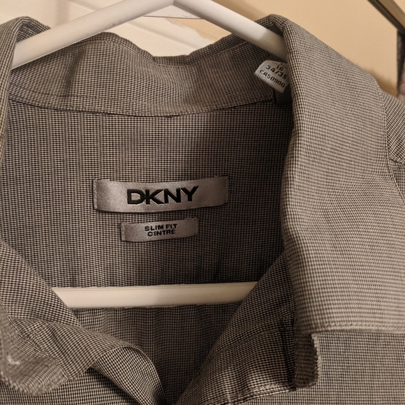 Men's DKNY Slim Shirt 16" Neck - Picture 2 of 3